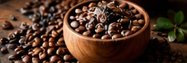 Ilustración editorial de café en grano